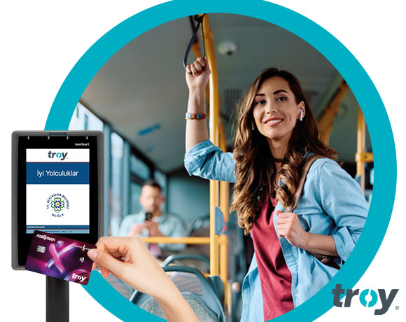 Muğla’da hafta içi her gün ilk ulaşımın İş Bankası TROY logolu kartlarla ücretsiz. 