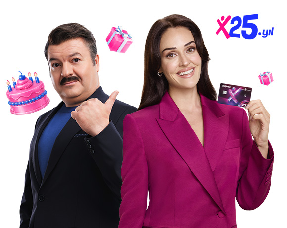 Maximum Kart’ın 25. Yılında Doğum Gününüzün Ayına Özel Aylık %1,25 İndirimli Faiz ve 2-3 ay vadeli 25.000 TL’ye varan Taksitli Nakit Avans’la hayat size maksimum!