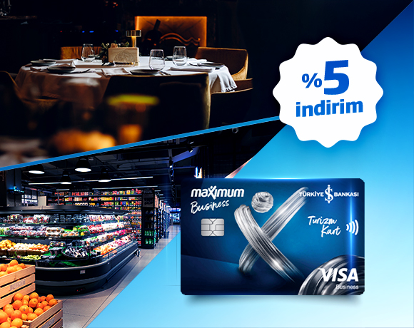 Maximum Business Turizm Kart ile Market, Gıda ve Restoran Harcamalarına %5 İndirim Ayrıcalığı!