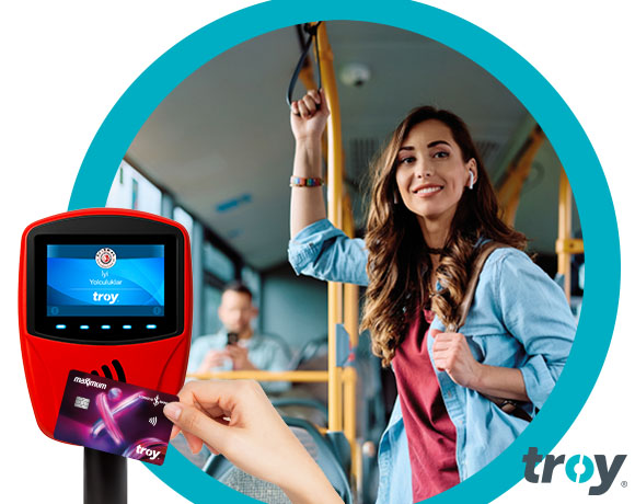 Uşak’ta hafta içi her gün ilk ulaşımın İş Bankası TROY logolu kartlarla ücretsiz!