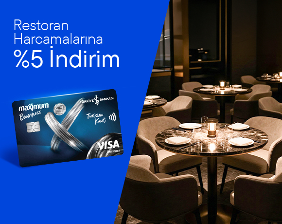 Maximum Business Turizm Kart ile Restoran Harcamalarına %5 İndirim Ayrıcalığı!